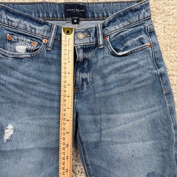 Lucky Brand Easy Rider Mid Rise Boot Jeans Distressed Medium Wash Women's 2 26R - Picture 6 of 14